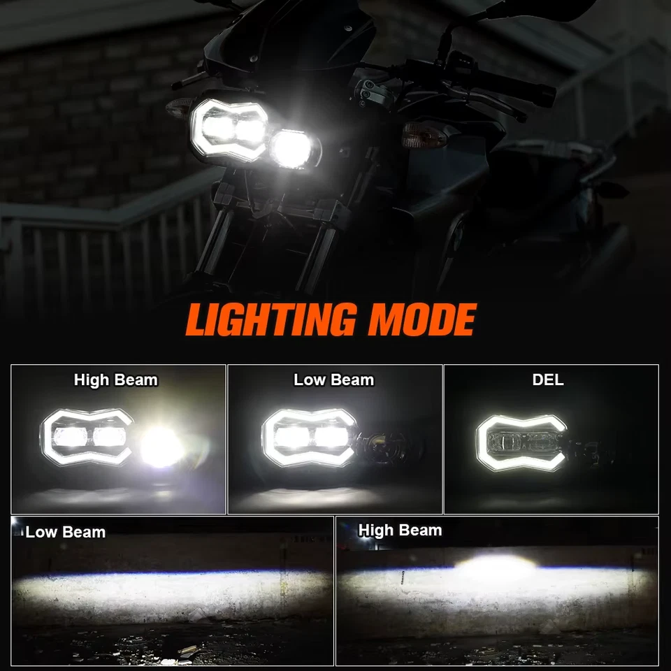 Faro LED más brillante BMW F650GS F700GS F800GS F 800GS Adventure Explorers Hea Foto 2 de 4