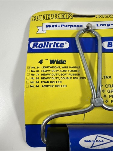 RollRite 4" gomma dura brayer rullo inchiostro blocco stampa artistica inchiostro nuovo vintage - Foto 2 di 4