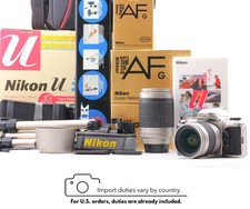 Complete Set MINT in Box Nikon U F65 N65 AF 28-80mm 70-300mm 2 Lens From JAPAN