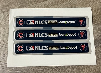 Phillies VS Cubs 2025 NLCS Team Issued Base Jewels Set Of 3 Brand New 