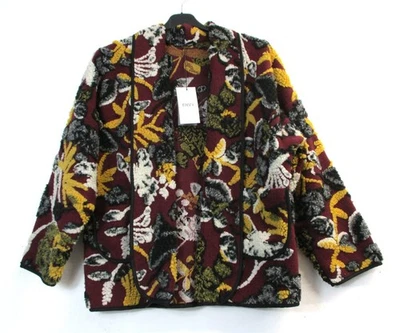 Lagenlook 50% Wolle Mix Offene Vorderseite Boho Jacke Taschen One Größe: Regular - Bild 1 von 4