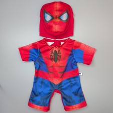 Build A Bear Spiderman Costume Outfit With Mask Red Blue Marvel Suit