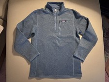 Patagonia Better Sweater 1/4 Zip Fleece Sweater Kids XL 14 Blue