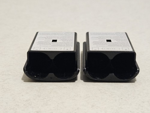(2) OEM AA Battery Back Cover Case Shell Pack Xbox 360 Wireless Controller BLACK - Bild 3 von 3