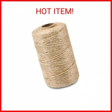 SMART&CASUAL 328Ft Jute Twine String Thin Natural Hemp Twine for Gift Wrapping C