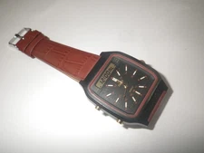 Timex "Marathon" Digital/Analog-New Bat.-New 2-Piece Leather Strap