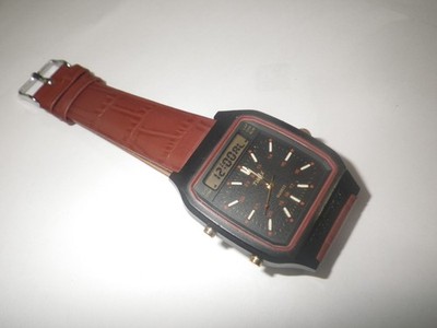 Timex ''Marathon'' Digital/Analog-New Bat.-New 2-Piece Leather Strap