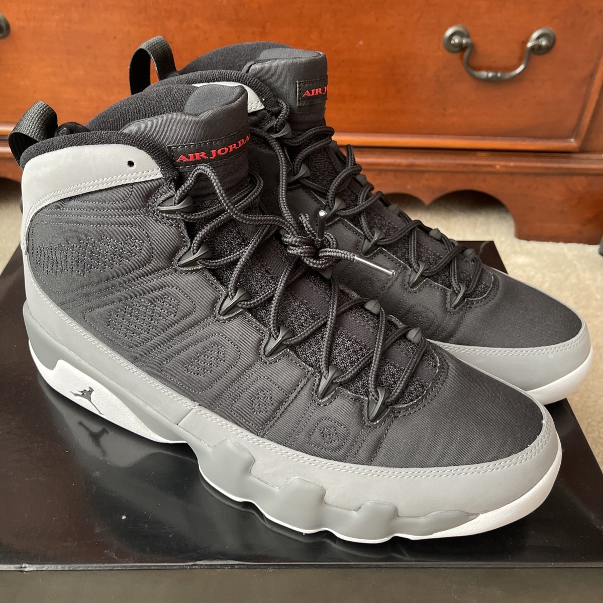 Size 13 - Jordan 9 Retro Particle Gray 2022 for sale online