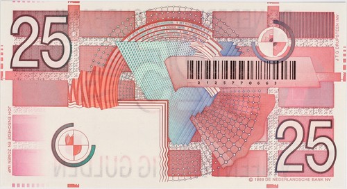 Netherlands 25 Gulden 1989 alm. 85-1 ''Roodborstje'' UNC - Picture 2 of 2