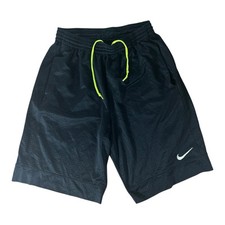 Nike Dri Fit Shorts Black Basketball swoosh tick Gym Y2K baggy Mens Medium
