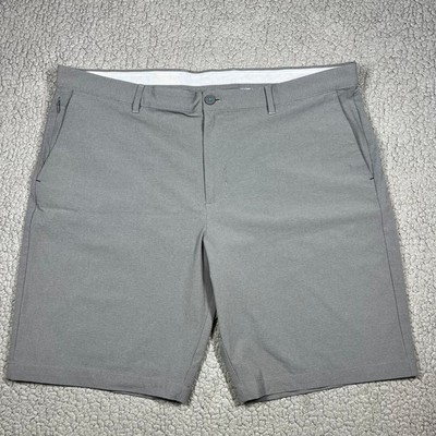Tommy Bahama Boracay Mens 42 Gray Grid Stretch Golf Performance Shorts Snag