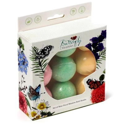 UNDISCLOSED Butterfly Meadows Handmade Bath Bombs 9 Pack