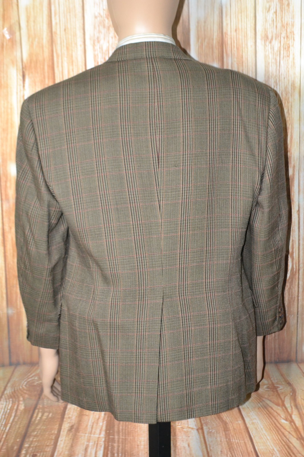 Burberrys' Men Brown Wool Plaid 2 Front Button Sports Coat Sz 42SH thumbnail 6