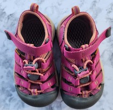 KEEN Newport H2 Sandals Kids Pink Water Shoes Toe Guard Girls Size 8