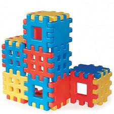 Little Tikes Big Waffle 18 Piece Toddler Kid Construction Building Block Set