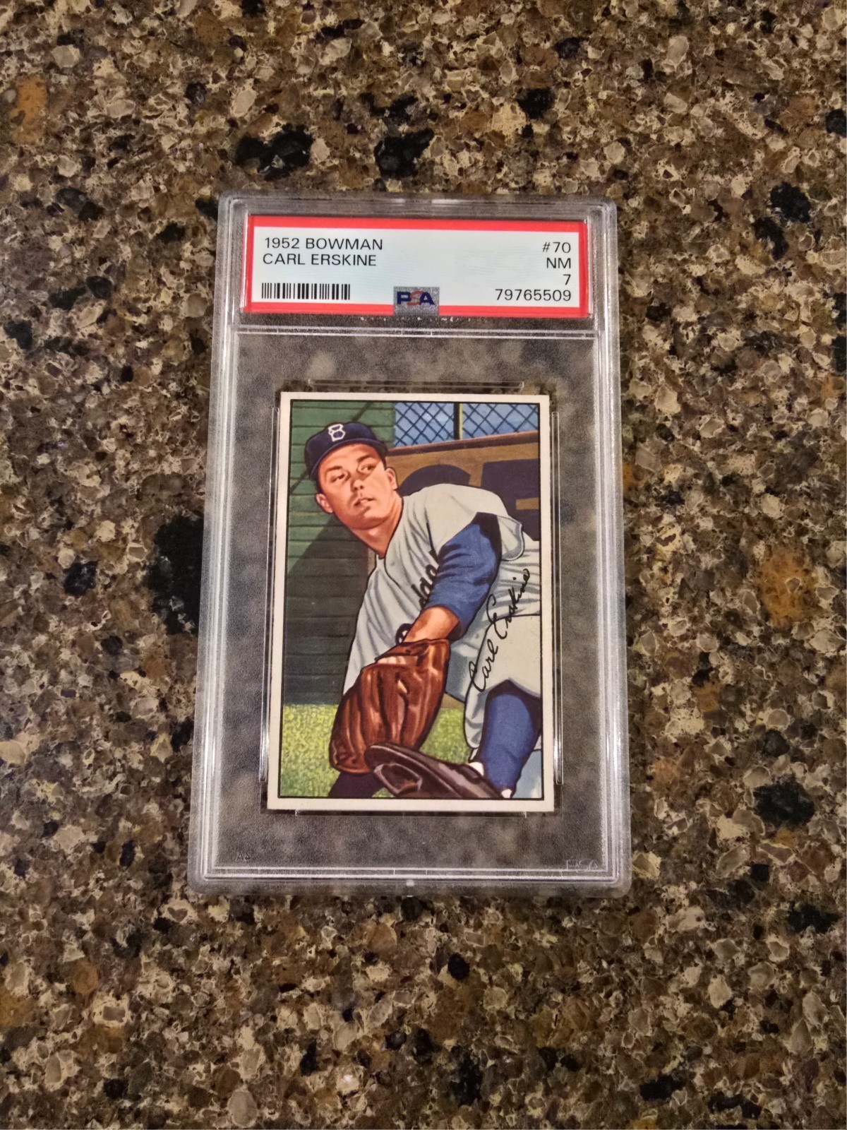 1952 Bowman #70 Carl Erskine PSA 7 Centered
