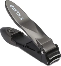 Nail Clippers for Men with Catcher -KLIPP Heavy Duty Razor-Sharp Self-Collecting