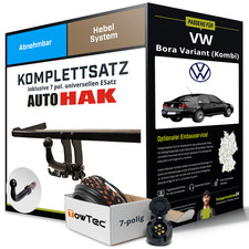 Für VW Bora Variant Typ 1J6 Anhängerkupplung abnehmbar +eSatz 7pol uni. 99- NEU