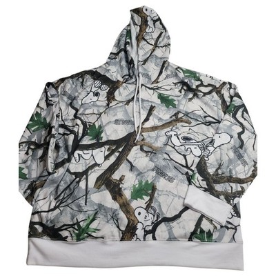 Peanuts Snoopy Camo Graphic Hoodie Men's Medium Hunting Outdoors with Pockets