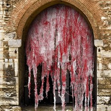 Halloween Bloody Gauze Cloth Decoration Horror Door Curtain Haunted House Prop