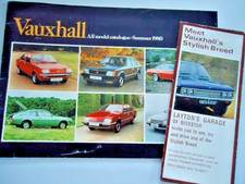 Vauxhall Cars Brochure, July-September 1980 For All Models and Leaflet - Vintage