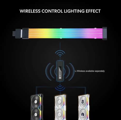 Lian Li Strimer Wireless 16 Pin PW16-81W Addressable RGB Power Extension Cable - Photo 3/4