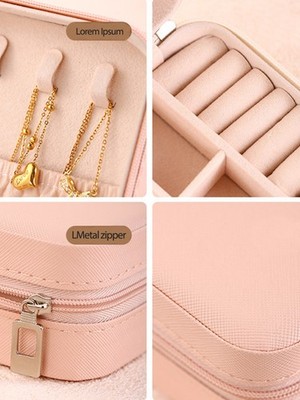Schmuckbox Schmuckkästchen Make-up Aufbewahrungsbox Schmuck Organizer Spiegel