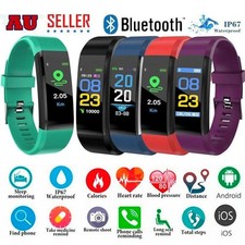 Blood Pressure Heart Rate Monitor Fitness Tracker Smart Bracelet Watch Wristband
