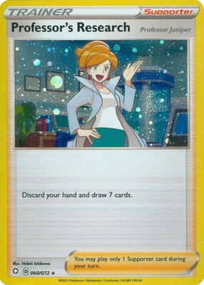 Pokemon TCG Professor's Research (060/072) (Cosmos Holo) (Theme Deck Exclusive)