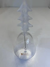 SCHMID - FRANCE HAND BLOWN BELL WITH CHRISTMAS TREE ON TOP