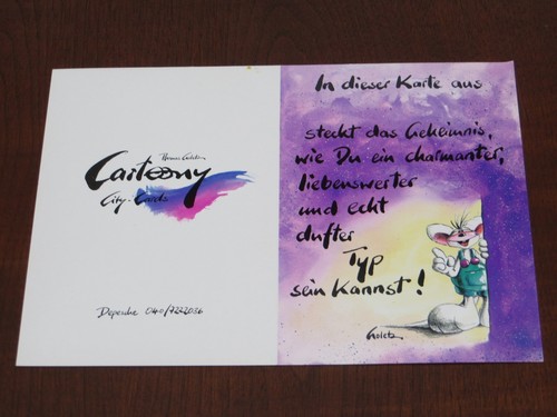 Diddl Karte CARTOONY CITY- CARDS Klappkarte Auswählen NEU und unbenutzt RARITÄT - Bild 11 von 20