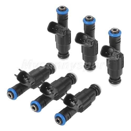 6 pz Iniettori Carburante Aggiornamento 4 Fori Per Jeep Cherokee Wrangler 4.0L 1999-2004 - Foto 6 di 12