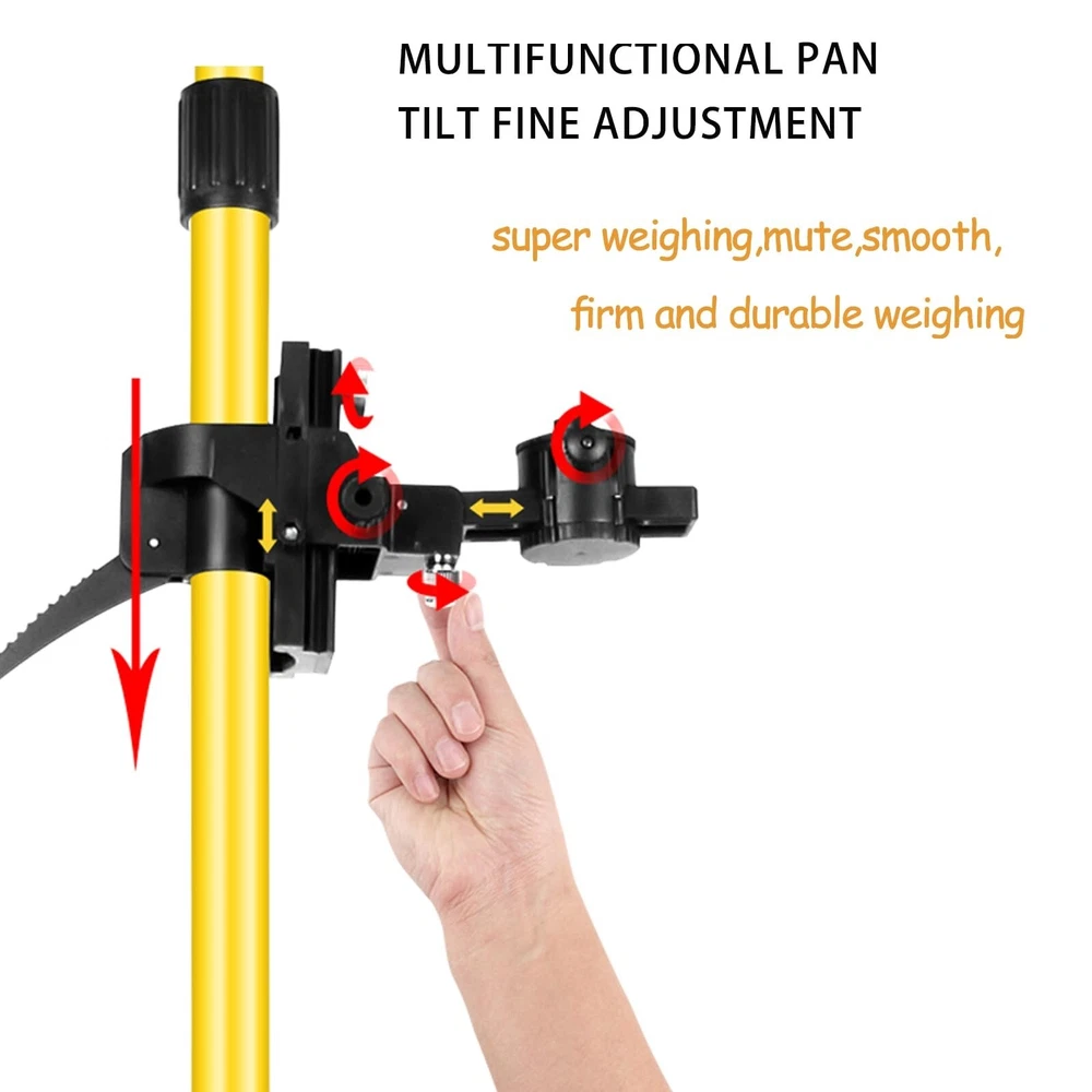 13.8 Ft Telescoping Laser Level Pole with Tripod & 3.9 Ft Extension