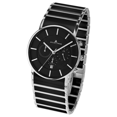MEN'S Jacques Lemans YORK 1-1815A BLACK Ceramic and stainless steel watch