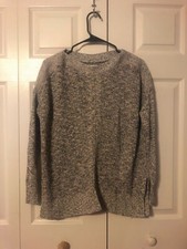 LOFT Beige Sweater with Orange and Black Threading Throughout  Size XS  P/O