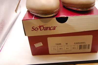 NIB So Danca Tara TA55 1.5''  M Heel Tap Shoe 7 L Caramel