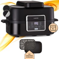 HeißLuftfritteuse Grill Dampfgarer Backofen DöRrer Airfryer 1500 W 4,5 L Schwarz