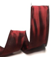 0,32€/M) Schleifenband 25M X 40Mm Weinrot Mit Draht Dekoband Geschenkband