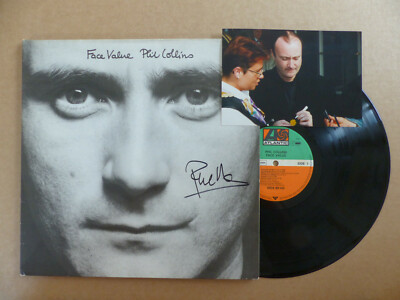 PHIL COLLINS signed autograph signed on ''FACE VALUE'' vinyl record LP