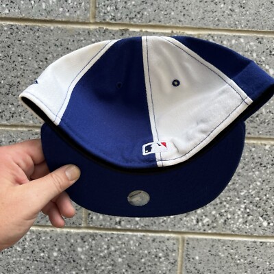 VTG LA Dodgers Double Logo 2 Tone Pinwheel New Era 59fifty Fitted