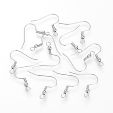 1000Pcs Stainless Steel Earring Hooks Dangle Ear Wire Earring Findings 21x21x3mm