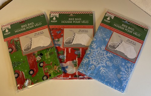 Lot Of 3 Christmas House Giant Gift Bike Bicycle Bag 60 x 72 inches New In Pack