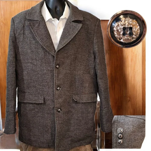Westwind Coat Mens XL Metal Button Wool lined Blazer Style - product listing photo