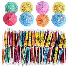 144 Pcs Cocktail Drink Umbrellas Cocktail Picks for Party Decor Cake Toppers