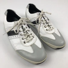 FJ Footjoy Contour Golf Shoes Mens Size 9.5 M White Spikeless Casual 54290