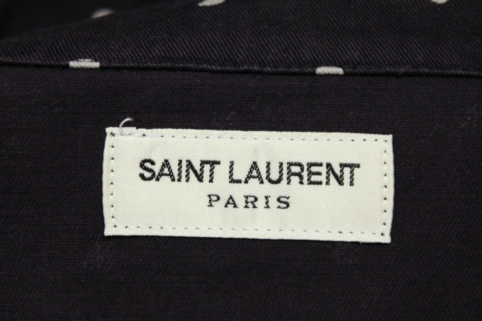 Camicia SAINT LAURENT 2021 blu e bianca a pois cotone western fronte a scatto S