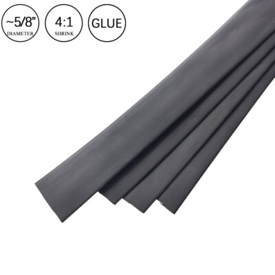 4:1 Heat Shrink Tubing Tube Black Glue Waterproof Dual Wall Wires Wrap