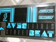 Old School Skyway Streetbeat BMX Decal Blue ORIGINAL SET Sticker Vintage NOS