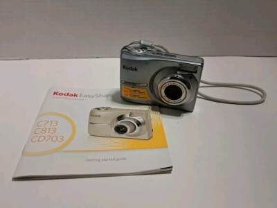 ✨美品✨単三電池　KODAK EASY SHARE C813 水色　コンデジ Kodak EasyShare C813 Blue Digital Camera W/ Box & Manual-DOESN'T