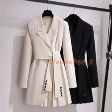 Fashion Women Trench Coat Belt Spring Autumn Windbreaker Jackets Outwear Dress